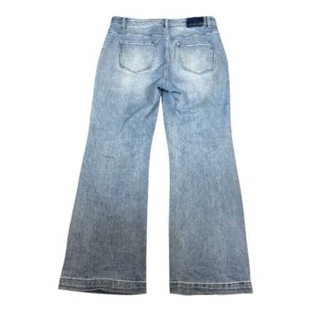 Risen High Rise Light‎ Wash Ankle Bootcut Patch Pocket RDP5610 Jeans Size 1X - Picture 4 of 8